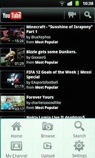 Press My Channel.Follow the instructions on the display to key in the required information and log on.