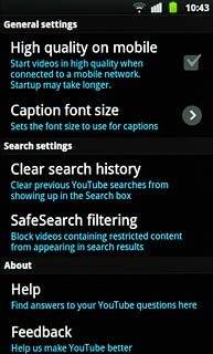 Press Clear search history.