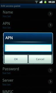 Key in live.vodafone.com and press OK.