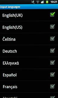 When the box next to the language is ticked (V), it's selected.