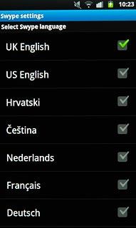 When the box next to the language is ticked (V), it's selected.