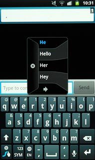 Press arrow right to see more words.
