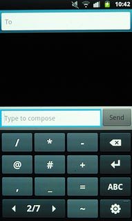 Press ABC to return to text input.