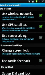 Press Change screen lock.