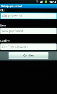 Press Old password and key in your current barring password (default is 0000).