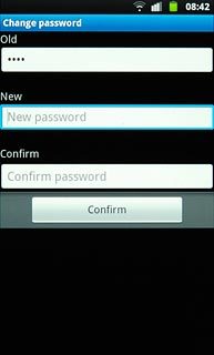Press New password and key in a new barring password.