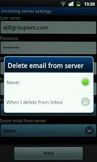 Press Never or When I delete from Inbox.