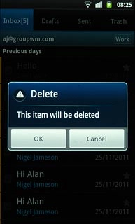 Press OK to confirm.