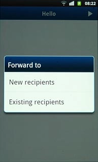 Press New recipients.Key in the first letters of the required contact.Matching contacts are displayed.
