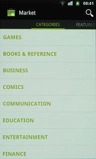 To search by category:Press CATEGORIES at the top of the display.Go to the required category.