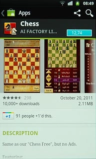 To buy an application:Press the price.