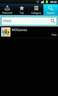 Press the required application.