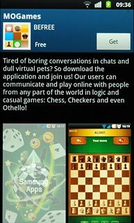 Press Get.Follow the instructions on the display to download and install the application.