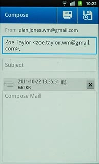 Write subject and text for your email message.Press the send icon.