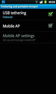 When the box next to the menu item is ticked (V), the function is turned on.