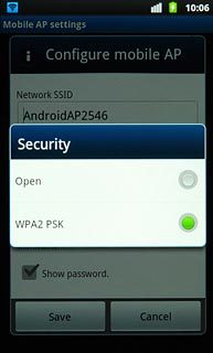 If you select WPA2 PSK: