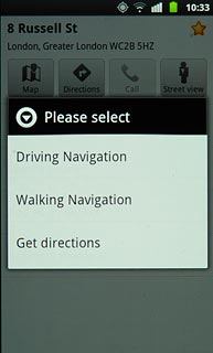 Press Get directions.