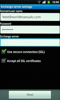 Press Accept all SSL certificates to turn the function on or off.
