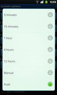 Press Push, Manual or the required frequency.
