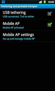 Press Mobile AP settings.