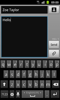 Press Send when you've written your text message.