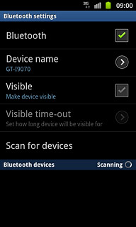 When the box next to the menu item is ticked (V), Bluetooth is turned on.