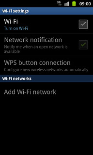 Press Wi-Fi to turn on Wi-Fi.