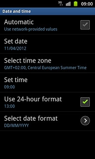 Press Select time zone.