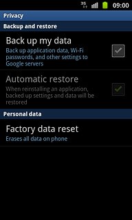 Press Factory data reset.