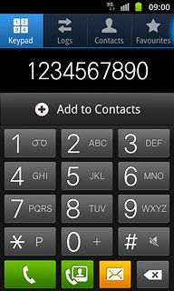 Key in the required number and press the call icon.