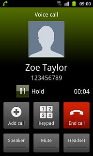 Press End call to end the call.