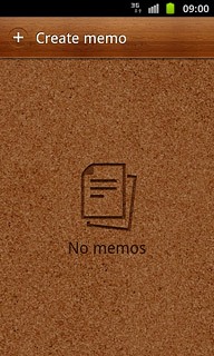If a note has been created already:Press Create memo.