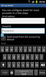 Press Password and key in the password for your email account at your email provider.