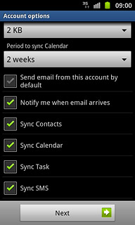 Press Sync Calendar to turn the function on or off.