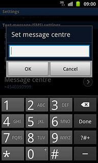 Key in +35387699989 and press OK.