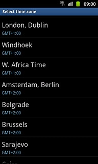 Press the required time zone.
