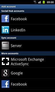 Press the required social network or the required email account.