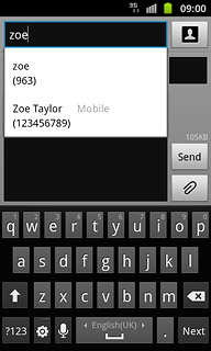 Press the required contact.