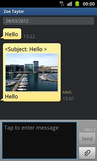Press and hold the required picture message until a pop-up menu is displayed.