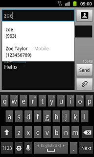 Press the required contact.