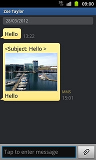 Press and hold the required picture message until a pop-up menu is displayed.