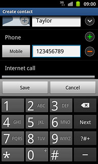 Press the field next to the phone number.
