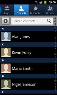Press the Contacts tab.