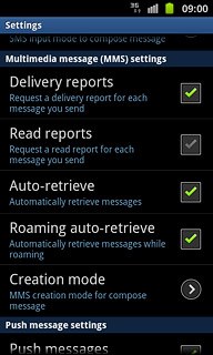 Press Roaming auto-retrieve to turn on the function.