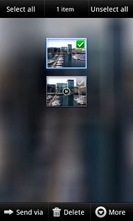 When the file is ticked (V), it's selected.