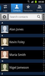 Press the Contacts tab.
