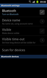 Press Bluetooth to turn on Bluetooth.