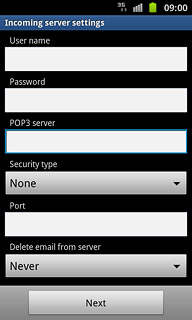 Press the drop down list below Security type.