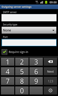 Press the field below Port and key in 25