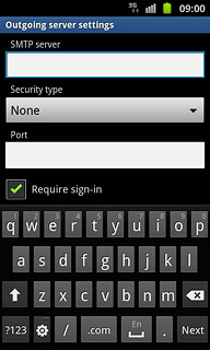 Press the drop down list below Security type.